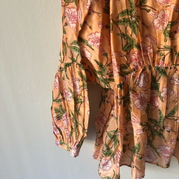 Cleobella Boho Floral Balloon Sleeve Blouse S - Picture 10 of 10